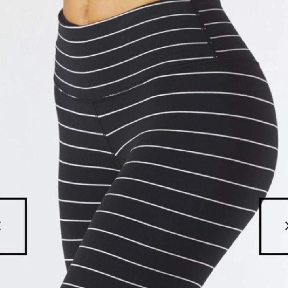 Glyder black and white pin striped leggings